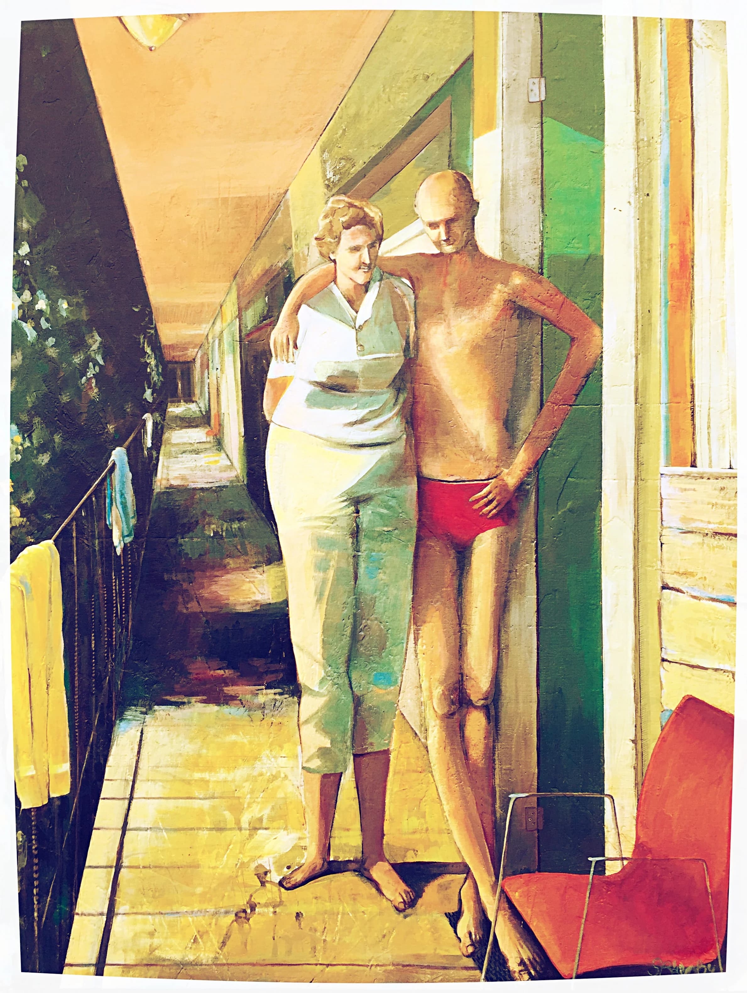 1965 I — Acrylic, ink, graphite on recycled wood panel