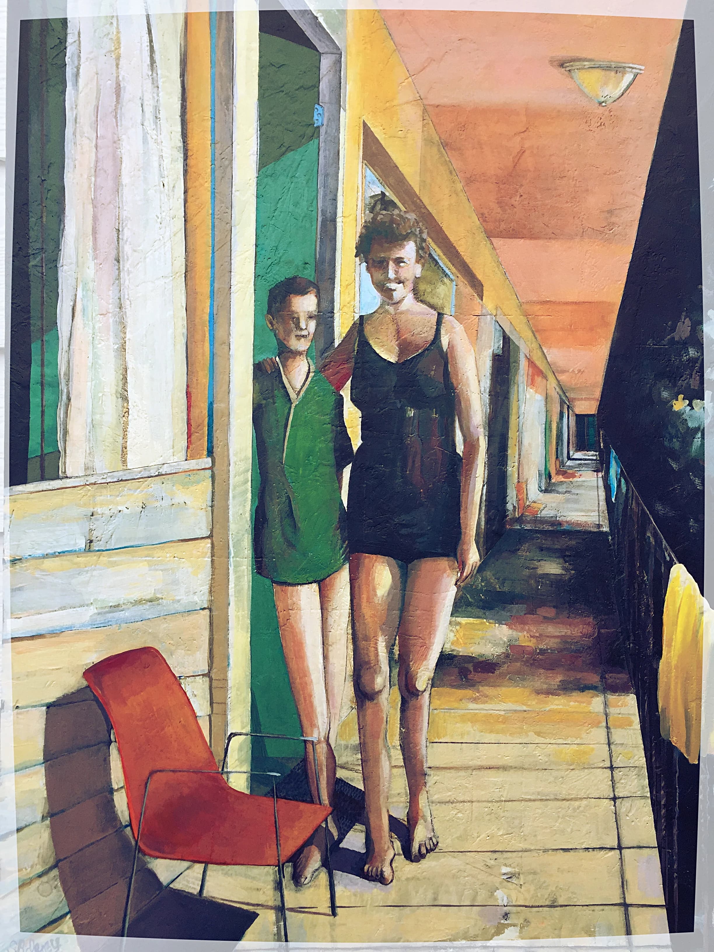 1965 II — Acrylic, ink, graphite on recycled wood panel
