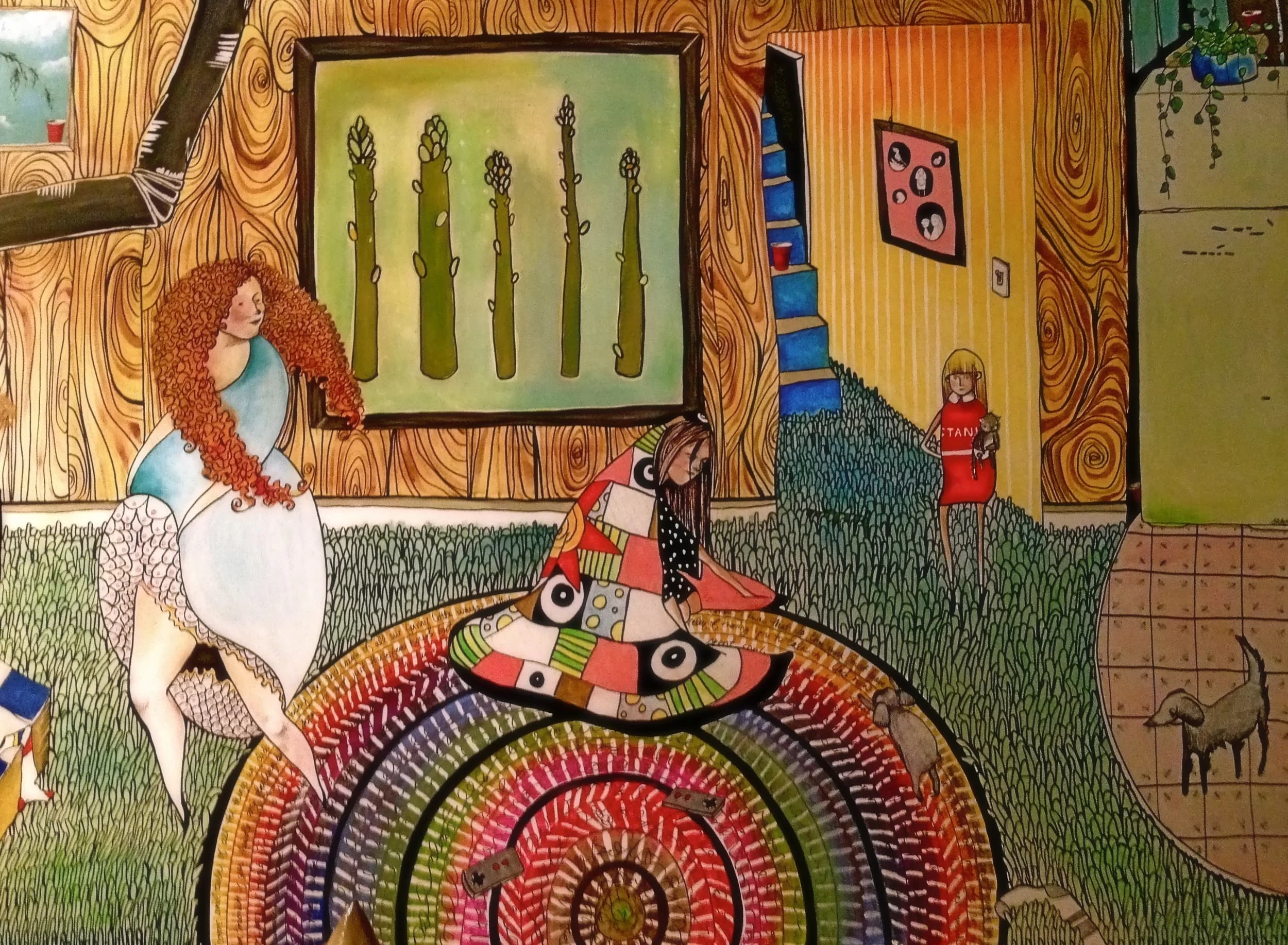 Blue House, 1989 — Acrylic and Sharpie on canvas