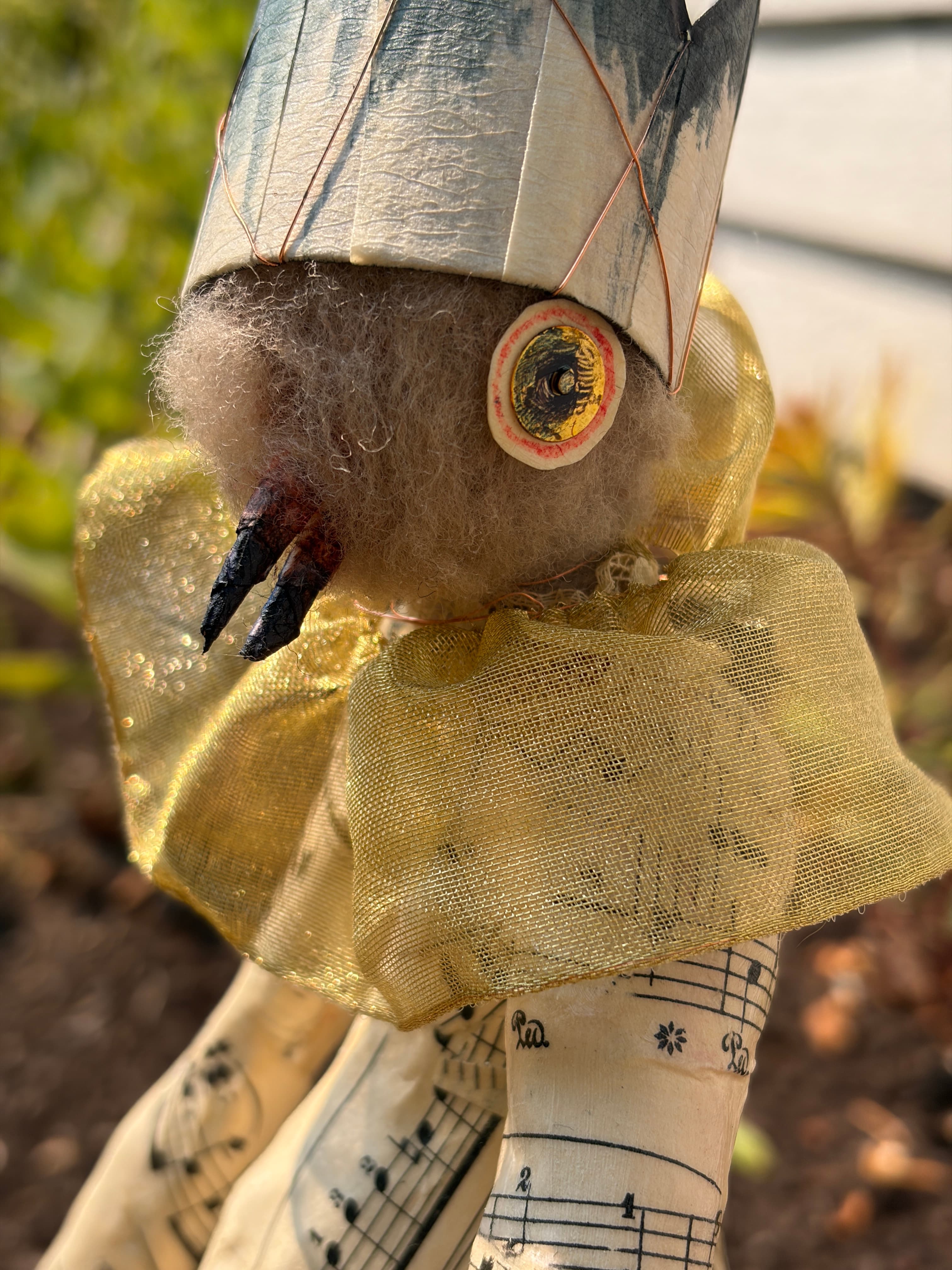 Fancy Bird Detail I — Mixed media