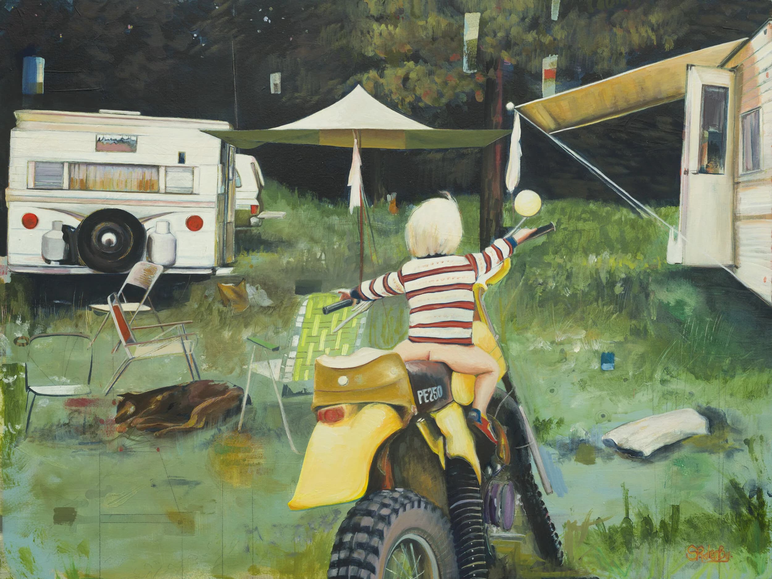 Later, Skaters — Acrylic, graphite, oil
