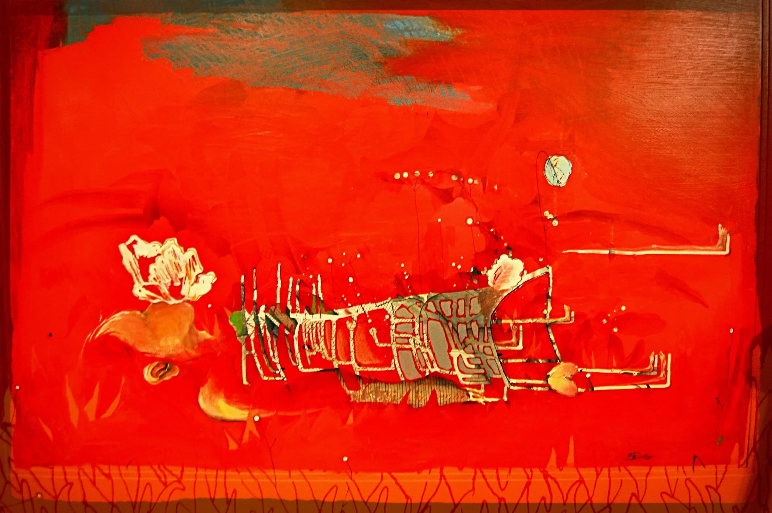 May 7, 1994 — Acrylic and spray paint on re-purposed canvas board