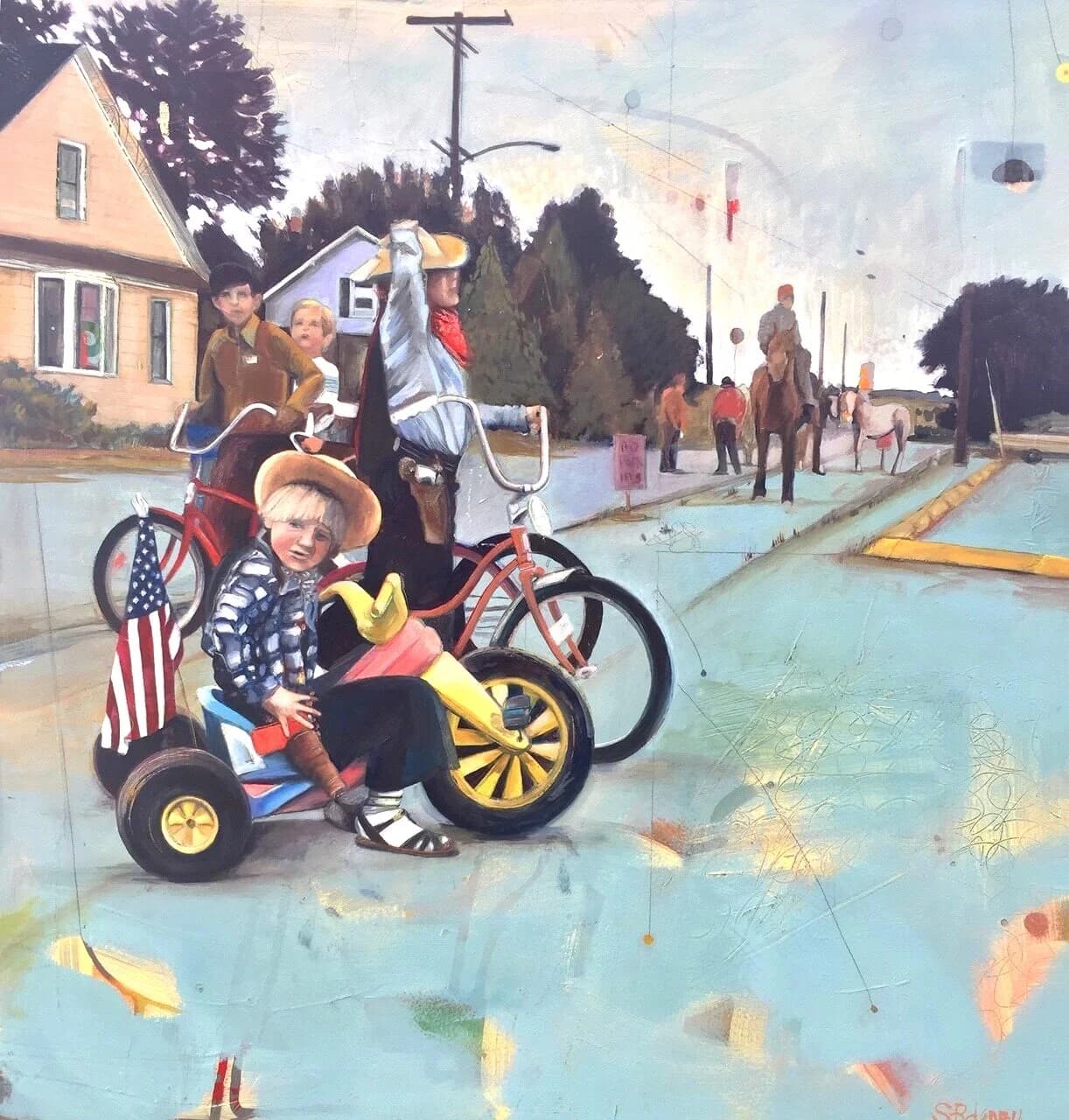 No Parking — Acrylic, graphite, oil