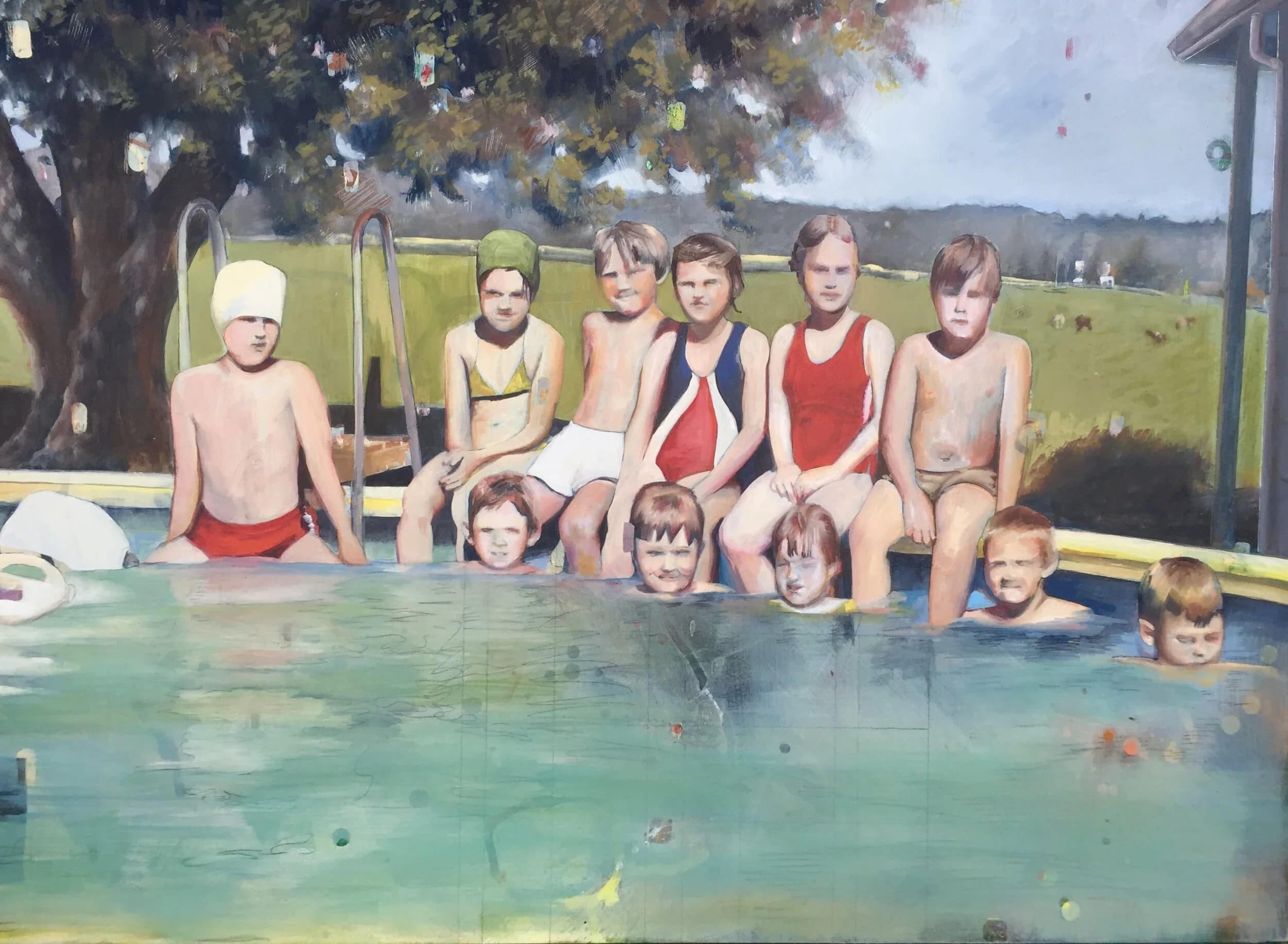 Swimming Lessons — Mixed media
