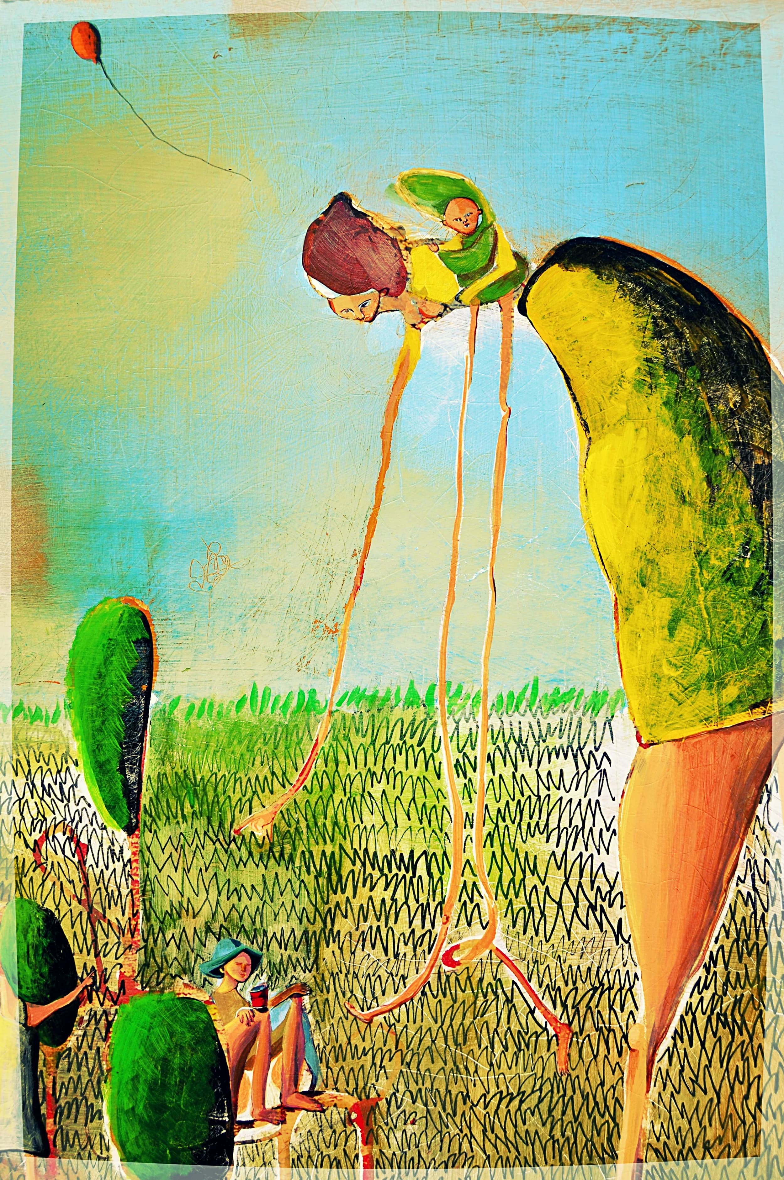 untitled — Acrylic and spray paint on wood