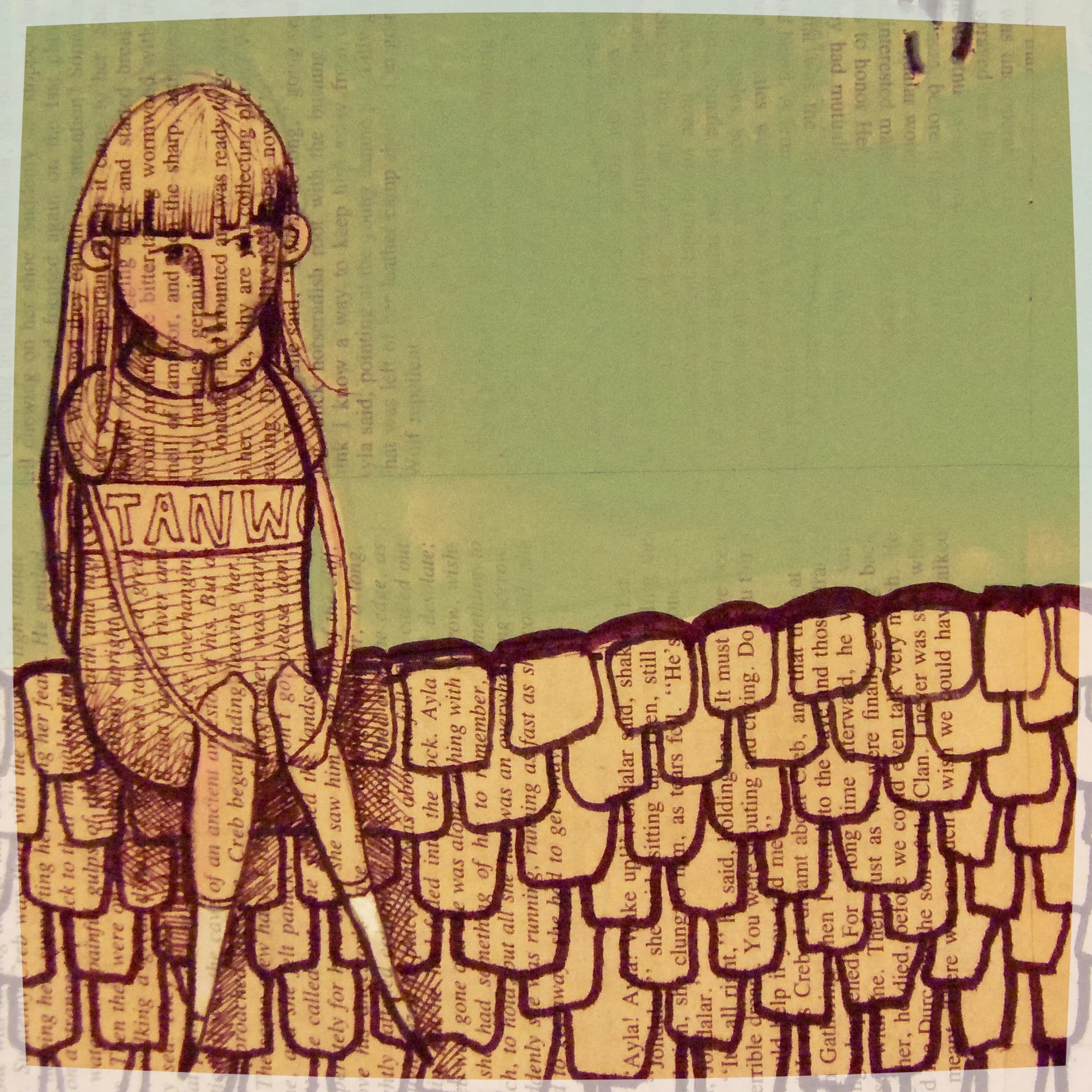untitled — Mixed media on wood panel